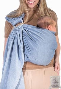 Baby Sling and Ring Sling 100% Cotton Muslin, Ring Sling Baby Carrier Front and Chest Newborn Carrier Baby Carrier Wrap, Toddler Carrier (Dark Blue)