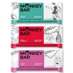 MONKEY BAR - Cocoa Love Protein Bars - 8 Bars, 50g each, 10-13g Protein, Healthy & High Protein - Zero Added Sugar Chocolate Energy Bar, 5-7 All Natural Ingredients