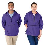 Charles River Apparel Men's Pack-N-Go Windbreaker Pullover, Purple, XX-Large