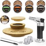 Cocktail Smoker Kit with Torch, Bourbon Whiskey Drink Smoker Infuse Kit with 4 Kind of Wood Chips, Old Fashioned Smoker Kit, Gifts for Men