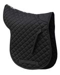 Rhinegold Cotton Quilted Numnah - Cob - Black