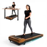 Fitkit by Cult Walking Pad Neo (BLDC 3.5HP Peak Power) Compact Under Desk BLDC Motor Treadmill | Max Weight: 120kg | Home use with Remote Control (Brown)
