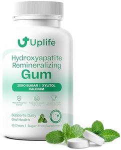 Uplife Hydroxyapatite Remineralizing Gum – Sugar-Free Xylitol Chewing Gum – Supports Daily Oral Health & Fresh Breath – Zero Sugar, Mint Flavor, 62 Pieces