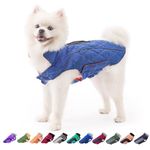 ThinkPet Dog Cold Weather Coats - Cozy Waterproof Windproof Reversible Winter Dog Jacket, Thick Padded Warm Coat Reflective Vest Clothes for Puppy Small Medium Large Dogs (Blue L)