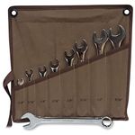 VORX Whitworth Spanner Set PRO Grade 8pc British BSW WW 1/8” to 9/16” Chrome Vanadium Supplied in Heavy Canvas Storage Wallet, 1% Sale Value Will be Donated to Children's Hospital Sheffield