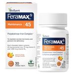 FeraMAX Pd Maintenance 45 Iron Supplement - Great Tasting Orange Flavor Iron Supplement for Prevention of Iron Deficiency - 45mg of Elemental Iron per Chewable Tablet