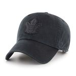 47 Men NHL Clean UP Black on Black Cap Toronto Maple LeafsBlack One Size Fits All