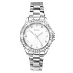 Sekonda Elizabeth Silver Bracelet White Dial Women's Quartz Watch 33mm with Stone Set Case, Analogue Display and Stainless Steel Bracelet