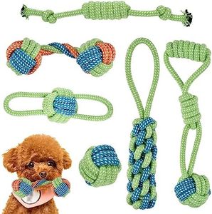 OTYMIOW Giochi per Cani Indistruttibile 6PZ Pet Chew Corda Giocattoli Corda da Masticare Cani Corda Cane Resistenti Giochi Cane Cucciolo Giochi per Cani Grandi Set Giochi Cani Piccola Gioco Cane