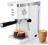 Gevi Espresso Machine 20 Bar High Pressure,Super Automatic Espresso Machines with Milk Frother Steam Wand,Cappuccino & Latte Maker with Volume Control for Home,Espresso Maker，Gift for Coffee Lover