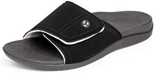 Vionic Kiwi - Unisex Motion Control Orthotic Slide Black - Men's 6 / Women's 7