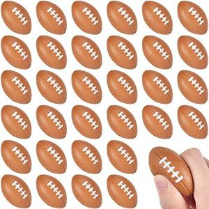 Uogw 36Packs Football Stress Balls, 2.17" Mini Foam Footballs,Superbowl Decoration Party Favor, Mini Foam Squeeze Sports Balls for Party Supplies and Outdoor Games