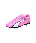 Puma Unisex Youth Ultra Play Fg/Ag Jr Soccer Shoes, Poison Pink-Puma White-Puma Black, 1 UK