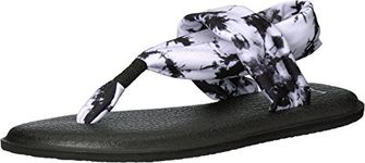 Sanuk Women's Yoga Sling 2 Flip Flop,Black,7 M US