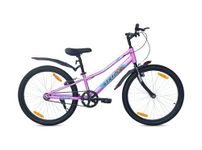 TATA stryder yongstar Girls Cycle in 24t Wheel Size in Pinkish Colour with Adjustable seat for Age Group 8 to 12 Years