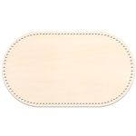 Vercraft Moses Basket Wood Bottom 27.56 x 15.75 inches/ 70 x 40 cm Oval Natural Wood Base Shaper for DIY Crochet or Knitting Weaving Crafts Home Decoration (Base Only) Hole: 1cm