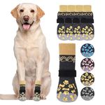 KOOLTAIL Dog Socks for Hot/Cold Pavement to Prevent Licking Paws,Dog Boots&Paw Protector for Hardwood Floors Anti Slip,Traction Control No Twist Grip Booties for Small Medium Large Senior Dogs S