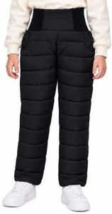 JiAmy Girls Boys Snow Pants Black
