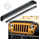 RigidWire Hood Deflector with Tailgate Protector Compatible with 2007-2018 Jeep Wrangler JK Hood Protector Waterproof Bug Deflector Stone Guard
