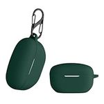 kwmobile Case Compatible with Sony WF-1000XM5 Case - Silicone Cover Holder for Earbuds - Dark Green