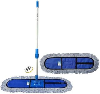 Livronic Plastic Wet And Dry Cotton Pad Floor Mop 67X14X5 (18-Inch Head) With 4 Feet Telescopic Handle Floor Cleaning Mop|Home|Office|Hotels|Hospitals (Set Of 1) (18 Inch Full Set With 1 Extra Pad.)