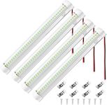 Linkstyle 12V Interior LED Light Bar, 108 LEDs Light Strip with ON/Off Switch, 1800LM 6W White Universal LED Lighting for RV Camper Trailer Boat Truck Bed Van Cargo Cabinet (4 Pack)