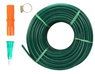 Flexzilla (Size : 3/4'' Inch (19Mm),Length: 50 Meters,162.50 Feet Green) Heavy Duty Braided Water Hose Pipe,Light Weight Easy To Connect For Garden,Car Wash,Pet Bath,Park & Yard.3 Years Warranty.