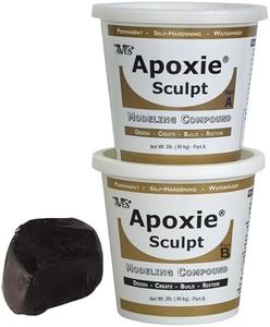 Aves Apoxie Sculpt - 2 Part Modeling Compound (A & B) - 4 Pound, Apoxie Sculpt for Sculpting, Modeling, Filling, Repairing, Easy to Use Self Hardening Modeling Compound – Black