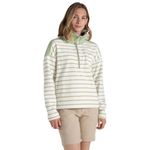 Craghoppers Womens Lily Half Zip Fleece Pullover Sweater, Bud Green Stripe, 16 UK