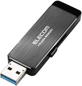 Elecom MF-ENU3A16GBK USB Memory, 16 GB USB 3.0, Information Leakage Protection, Password Lock, Hardware Encryption, Black