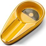 CIGARLOONG Cigar Ashtray Single Classic Ceramic Ashtray Use Outdoor or Indoors(Color:Yellow)