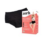 Zorb. Cotton Reusable Period Panty For Women | Comfortable Period Panties For Women Leak Proof | Absorbs Heavy Flow 4X Of Sanitary Pad Black, Medium