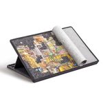 Lavievert Tilting Jigsaw Puzzle Board with Cover, 3 Angle Adjustable Puzzle Table, Lightweight Felt Jigsaw Storage Holder/Saver, for Games Up to 1000 Pieces (Dark Gray)