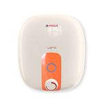 Venus Lyra 10R 10-Litre Storage Water Heater (Ivory/Orange, BEE Star Rating - 5 Stars) | Porcelain Enamel Glass Lined Tank | Guarantee - 7 years on Inner Tank.