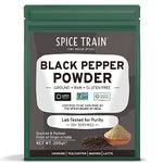 Black Pepper Powder (200g/7oz) Gluten free, 100% Raw Black Pepper Ground from India | Resealable Zip Lock Pouch, Ground Pepper for Cooking, Smoothies, Lattes & Tea