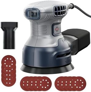 HeroJet Orbital Random Sander Tool, 360W, 13000 Rpm, 150 * 150Cm, 6 Variable Speeds With Dust Bag, Wood Mouse Palm Hand Sander, Detail Power Rotary Electric Sander, Small Handheld Mini Rotary Sander