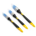 Bates- Trim Brush Set, 5/8”, 3/4” and 1”, Trim Paint Brush, Small Paint Brush, Trim Brushes for Painting, Small Brushes for Painting, Paint Brush for Trim, Paint Brushes for Walls