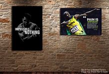 Tamatina Set of 2 Motivational Poster - Muhammad Ali - Lance Armstrong - HD Posters for Room