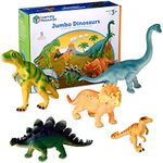 Learning Resources Jumbo Dinosaurs - 5 Pieces, Ages 3+ Toddler Learning Toys, Dinosaurs for Toddlers, Dinosaurs Figures, Kids' Play Dinosaur