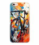 Mugruch Printed Colorful Hard Back Case Cover & Compatible for Apple iPhone 6 / iPhone 6S | Vintage Cycle Art (Multicolor) - D1050