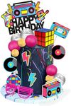 20 PCS 80s 90s Cake Toppers Retro H