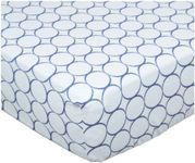 Swaddle Designs Fitted Crib Sheet - Pastel with Mod Circles-True Blue