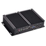 Fanless Industrial PC, Mini Computer, Intel Celeron 2955U, Windows 11 or Linux Ubuntu, HUNSN IM03, AC WiFi, BT4.0, VGA, HDMI, LAN, 2 x COM RS232, 6 x USB2.0, 8G RAM, 128G SSD