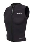 Lemorecn Mens Wetsuits Top Neoprene 3mm Zipper Diving Vest (2095black-XL)