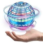 Zookao Flying Orb Ball Toys, Hover Flying Ball Hand Controlled Mini Drone, Flying Spinner with 360° Rotating LED Lights for Kids Adults, Flying Toys Gifts for Boys Girls 6-12 Years Outdoor Indoor