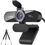 ARVIEMI Webcam, 1080P Pro HD Webcam with Stereo Microphone, 110° Wide Angle, Privacy Cover, Tripod, for Conferencing, Live Streaming, Recording, Compatible with Skype/Zoom/YouTube