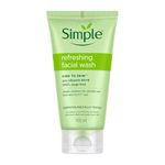 Simple Kind To Skin Refreshing Facial Wash 150 ml | 100% Soap-Free Facewash that doesn't dry out your skin| For All Skin Types