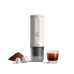 OutIn Nano Portable Electric Espresso Machine, Travel Coffee Maker for Camping, Car Coffee Maker Self-Heating with USB-C, With Ground Coffee & NS Capsule for RV, Hiking, Office