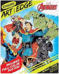 Crayola Marvel Avengers Coloring Pages, Infinity War, Art with Edge Adult Coloring, 28 Pages + 1 Poster