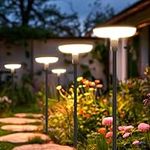 GEARLITE Solar Lights Outdoor Garden, 4 Pack Super Bright Garden Lights Solar Powered Built-in 1000mAh Battery, Sway by Wind, Waterproof Garden Ornament Outdoor for Yard Patio Pathway Decorations